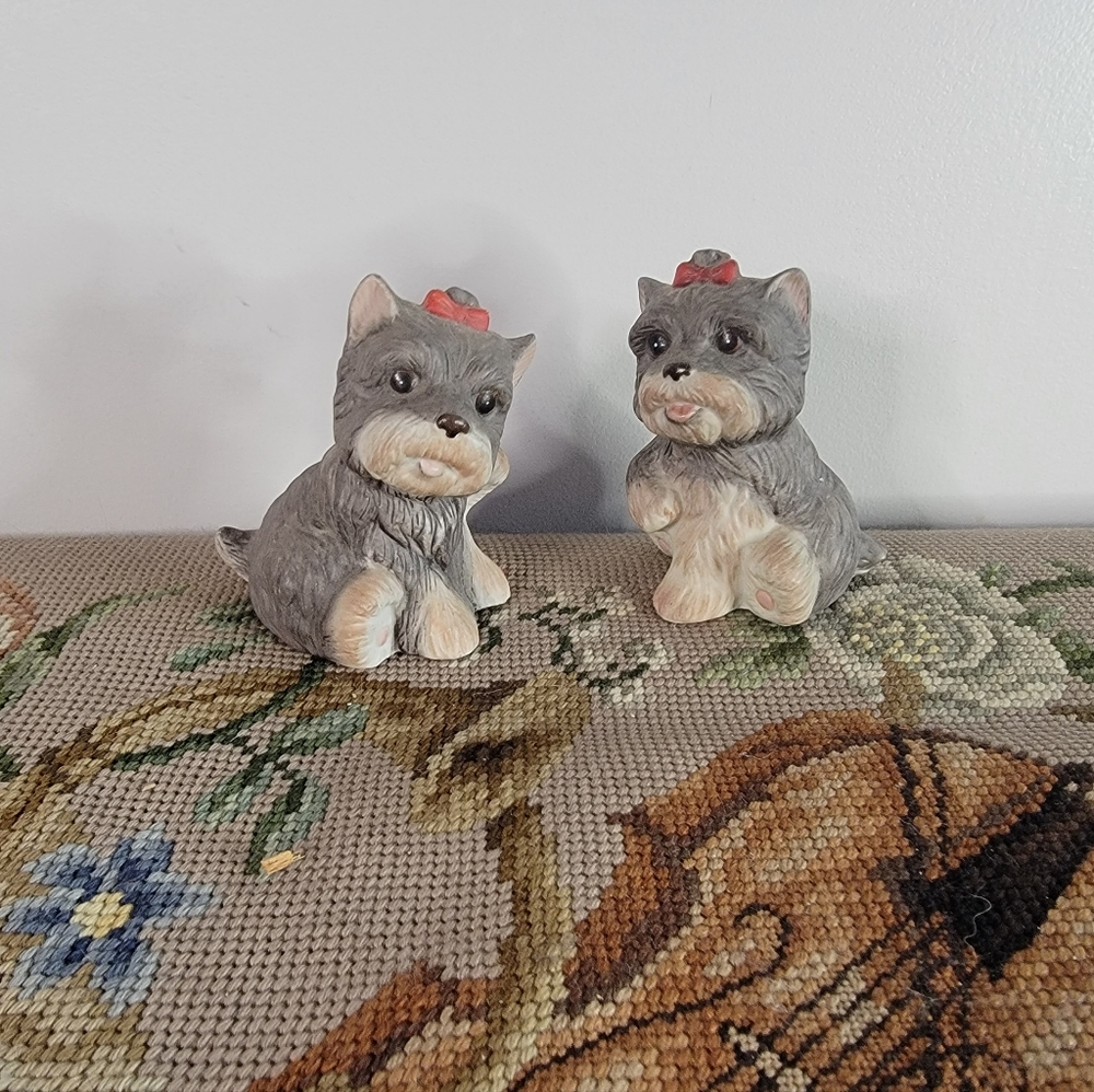 Vintage Homco Yorkie Pair